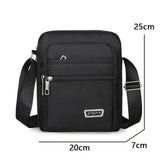 Weiyinxing Men Nylon Shoulder Bag Messenger Bag Casual Waterproof Nylon Zipper Pocket Handbag Fashion Tote Travel Male Crossbody Bags