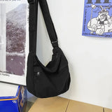 Weiyinxing Bags For Women Vintage Handbags Casual Shoulder Crossbody Bag Eco Bag Korean Messenger Bag Y2K Unisex Black Shopper Bag