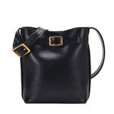 Weiyinxing Belt Design Pu Leather Shoulder Bags for Women 2024 Winter Fashion Small Handbags and Purses Bucket Crossbody Bag