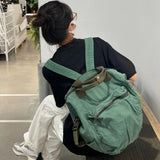Weiyinxing Ins Students Solid Rucksacks Simple All Match Women High-capacity Backpacks Casual Preppy Y2k Vintage Trendy Schoolbags