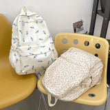 Weiyinxing Girl Floral Travel Book Backpack Cute Women Trendy Print School Bag Female Laptop College Backpack Fashion Ladies Kawaii Bag