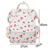 Weiyinxing Cute Floral Printing Nylon University Backpack Women Laptop School Bag Girl Leisure College Fashion Lady Travel Book Bags