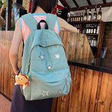 Weiyinxing Spicy Girl Star Backpack Women's Causal Y2k Backpack Fashion High Capacity Japanese Ins Cute Girls' School Bag
