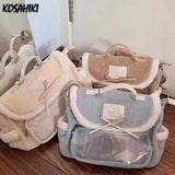 Weiyinxing Trendy Fashion Simple Students Backpacks 2024 New Casual Preppy Shoulder Crossbody Bag Women All Match Sweet Ita Bags