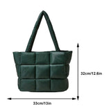 Weiyinxing Large Tote Padded Handbags Designer Quilted Women Shoulder Bags Luxury Nylon Down Cotton Crossbody Bag Winter Purse 2024