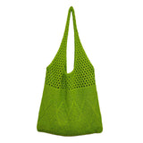 Weiyinxing Knitted Handbags Female Large Capacity Totes Women's Shoulder Bag Summer Beach Bag Purses Casual Hollow Woven Shopping