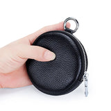 Weiyinxing Purse Pouch For Women Key Ring Wallet Money Pocket Zipper Storage Bag Round Purses Cowhide Key Package Keychain Organizer