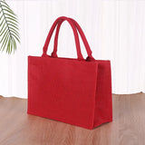 Weiyinxing Linen Shopper Bag Single Shoulder Handbag Handheld Briefcase Linen Handbag Large Capacity Tote Bag