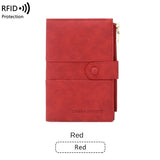 Weiyinxing Passport Wallet RFID Passport Holder Zipper Buckle Travel Wallet Document Holder Multifunctional Travel Passport Bag