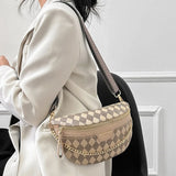 Weiyinxing Luxury Chest Bag For Women Leather Chest Waist Pack Travel Crossbody Female Half Moon Waist Belt Bag Ladies Fanny Packs