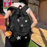 Weiyinxing Spicy Girl Star Backpack Women's Causal Y2k Backpack Fashion High Capacity Japanese Ins Cute Girls' School Bag