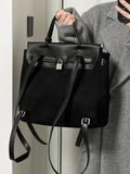 Weiyinxing Korean Style Backpack 2024 New Retro Suede Handbag Fashion Elegant Versatile Chic Women Designer Bag
