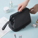 Weiyinxing Bag for Men Cosmetic Bag Double Layer with Zipper Storage Organizer Large Capacity Waterproof Shower Bag for Travel