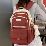 Weiyinxing Women Green Laptop Bags High Capacity Student Lady Cute Book Backpack Female Travel Nylon School Bag College Girl Trendy