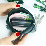 Weiyinxing Women Mini Wallet PU Leather Female Purse Card Holder Coin Purse Short Wallets Small Purse Zipper Keychain Clutch Bag Wallet