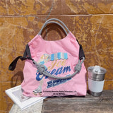 Weiyinxing Embroidery Women Shoulder Bag Designer Eco Bags for Women Rope Handle Handbags Drawstring Bag Reusable Shopper Tote