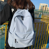 Weiyinxing Women Travel Nylon Red Student Backpack Female Kawaii Trendy Book Bag Lady Laptop College Backpack Fashion Girl School Bags