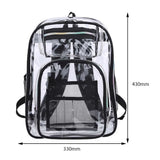 Weiyinxing Women's Backpack Clear Backpack Heavy Duty Transparent PVC Backpack with Reinforced Strap for teenagers School Bag mochila