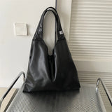 Weiyinxing Fashion Leather Big Tote Bag for Women 2024 Tend Female Simple Large High Capacity Shoulder Side Bag Black Handbags