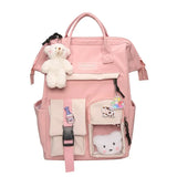 Weiyinxing Backpack Women Candy Color Laptop Backpacks Cute Kawaii High School Bags for Teenage Girl Japanese Travel Camping Backpack