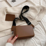 Weiyinxing Box Crossbody Bags for Women 2024 Female Designers Trend Small Leather Shoulder Side Bag Handbags with Wide Belt