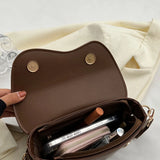Weiyinxing PU Leather Shoulder bag for Women Luxury Crossbody Bag Fashion Lady Handbag Saddle Bags High-quality Flap Messenger Bags