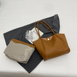 Weiyinxing Fashion Retro Big Leather Tote Bags for Women 2024 Tend Female Large Capacity Shoulder Bag Solid Color Handbags