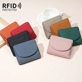 Weiyinxing Leather RFID ID Credit Bank Business Card Holder Cowhide Coin Purse Bags Luxury Clutch Slim Pocket Wallets for Women