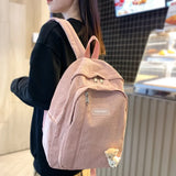 Weiyinxing Soft Corduroy Woman Backpack School Backpack for Teenage Girls Harajuku Female Fashion Travel Bag Student Lady Book BagPack