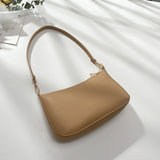 Weiyinxing Solid Color Small PU Leather Shoulder Bags For Women 2024 Summer Simple Underarm Bags And Purses Female Travel Totes