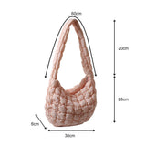 Weiyinxing Padded Crossbody Bag for Women 2024 Pleated Bubbles Cloud Shoulder Bags Large Bucket Tote Designer Bag Ruched Handbags
