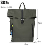 Weiyinxing Women's Leisure Large Backpack Men Laptop Bag Lady's Nylon Roll Top Male Travel bag Port School Backpacks For Teenage Girls Book