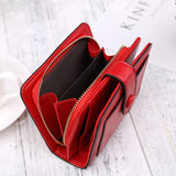 Weiyinxing Women Wallets 2024 New Luxury Brand Red Black Small Mini Coin Purse Hasp Card Holder Lady Wallet Zipper Female Leather Buckle