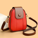 Weiyinxing Quality Women's Genuine Leather Shoulder Bags Contrast Messenger Bag Brand Designer Ladies Crossbody Bag Small Phone Bags
