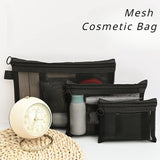 Weiyinxing Women Mesh Cosmetic Bag Travel Storage Makeup Bag Organizer Female Make Up Pouch Portable Small Large Toiletry Beauty Case