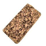Weiyinxing Tile Pattern Print Natural Cork Wallet 2023 Wooden PU Leather Long Wallets Copper Zipper Card Holder Wholesale