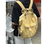 Weiyinxing Ins Students Solid Rucksacks Simple All Match Women High-capacity Backpacks Casual Preppy Y2k Vintage Trendy Schoolbags