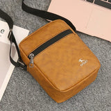 Weiyinxing Messenger Bag Men PU Leather Business Worker Shoulder Bag Brown Black Man Crossbody Bag Male Handbag Gift for Husband