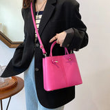 Weiyinxing Bag Knot Handle Bucket Bags for Women 2024 Brands Purses and Handbags Commute Black Shoulder Crossbody Bag Tote Clutch