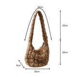 Weiyinxing Padded Crossbody Bag for Women 2024 Pleated Bubbles Cloud Shoulder Bags Large Bucket Tote Designer Bag Ruched Handbags