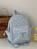 Weiyinxing Japanese Sweet Floral Print Backpack Casual Y2k Aesthetic Preppy Schoolbags Women Kawaii All Match Backpacks for Students
