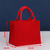 Weiyinxing Linen Shopper Bag Single Shoulder Handbag Handheld Briefcase Linen Handbag Large Capacity Tote Bag