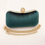 Weiyinxing Design Women Evening Bags Green Clutch Purse Shoulder Two Chains Wedding Party Female Handbags Vintage Crossbody Bag