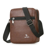 Weiyinxing Messenger Bag Men PU Leather Business Worker Shoulder Bag Brown Black Man Crossbody Bag Male Handbag Gift for Husband