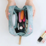 Weiyinxing Mini Cosmetic Bag Flamingo Solid Color Travel Toiletry Storage Bag Cactus Beauty Makeup Bag Organizer for Women Makeup Pouch