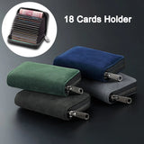 Weiyinxing Leather Multi-Card Slot Cards Holders Wallets High-End Women Men Business Credit Id Card Organizer Zipper Coin Pouch