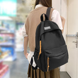 Weiyinxing Large Waterproof Nylon Women Backpack Men Travel Bag Backpacks Schoolbag for Teenage Girls Boys Solid Color Bookbag Mochila
