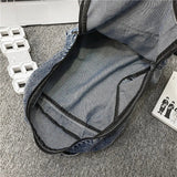Weiyinxing New Denim Women Backpack Retro Travel Bagpack Large Capacity Backbag College Student School Bags for Teenager Girls Rugtas