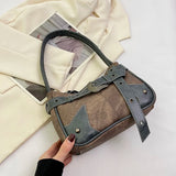 Weiyinxing Design PU Leather Shoulder Bags for Women 2024 Trendy Half Moon Underarm Bags Female Commute Handbags and Purses