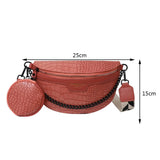 Weiyinxing Luxury Chest Bag For Women Leather Chest Waist Pack Travel Crossbody Female Half Moon Waist Belt Bag Ladies Fanny Packs